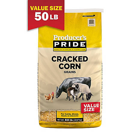 Producer's Pride Cracked Corn Grains Feed, 50 lb. Bag