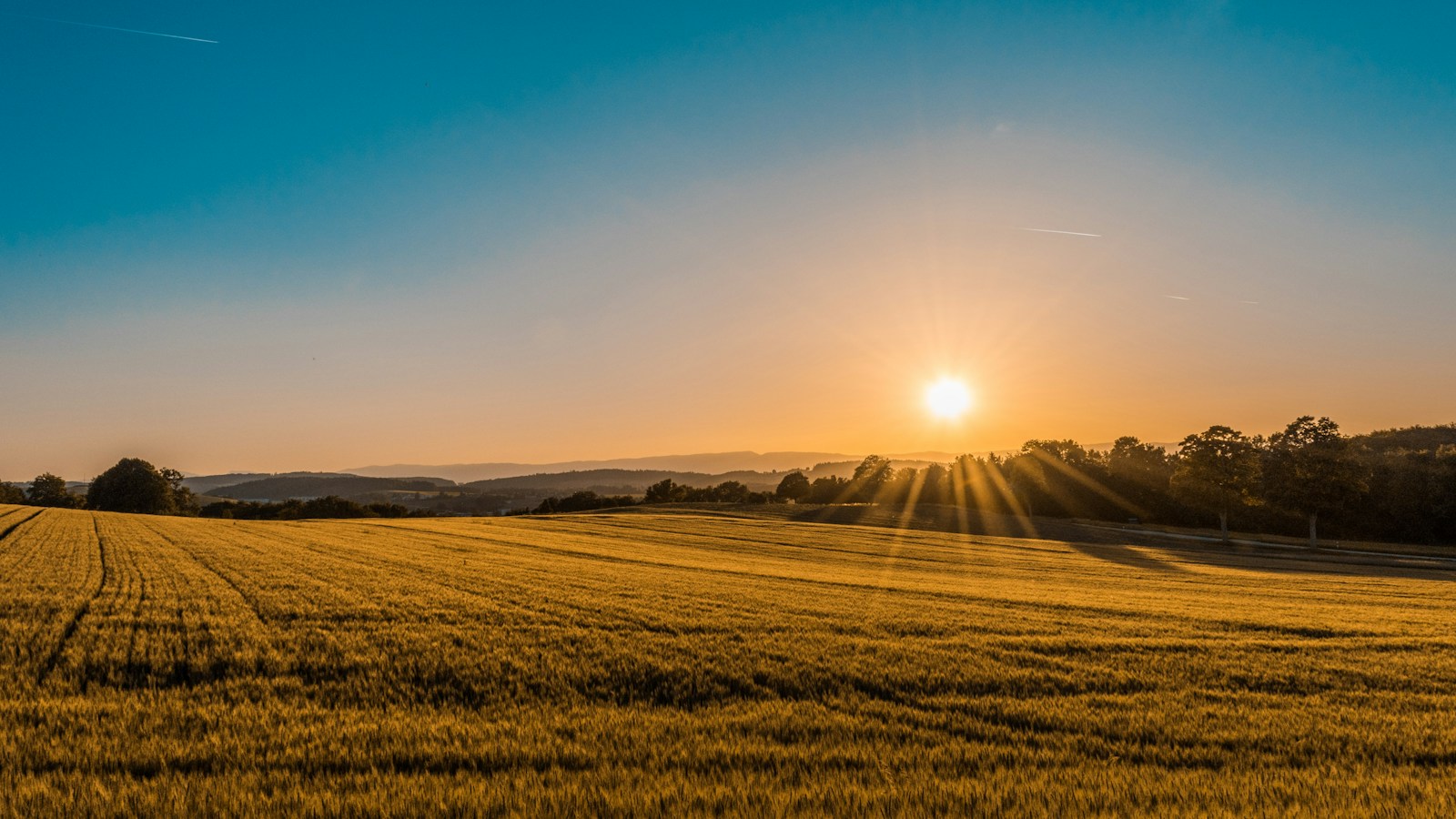 Sunrise over the countryside