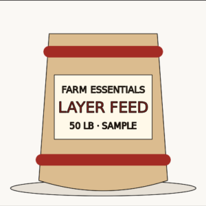 Layer Feed · 50 lb. Sample illustrative sample